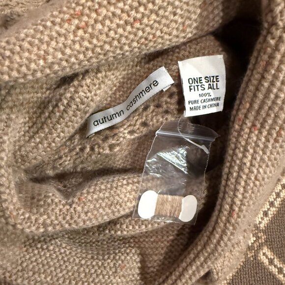 Autumn Cashmere Light Brown Poncho - Picture 2 of 2